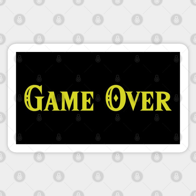 Game Over (Electric) Sticker by inotyler